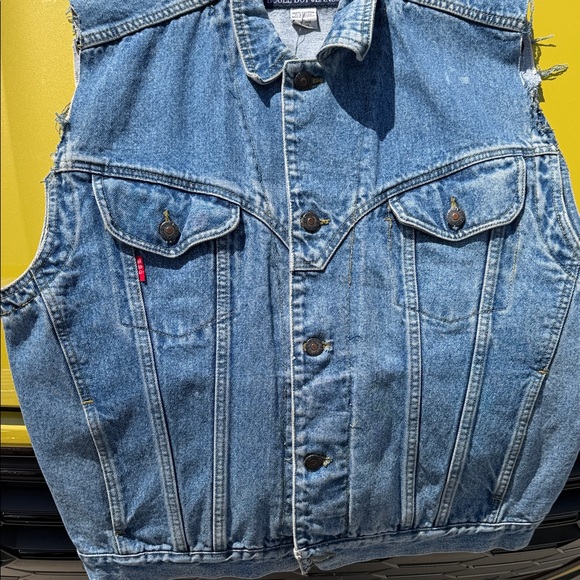 Bugle Boy x Betty Boop Blue Denim Vest with Orange Graphic - Picture 8 of 12